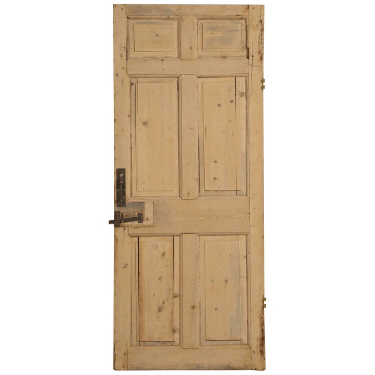 Antique Irish Scrubbed Pine Interior Door For Sale At 1stdibs