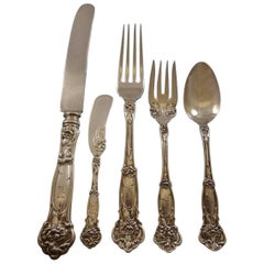Carnation by Wallace Sterling Silver Flatware Service 12 Dinner Set 66 Pieces