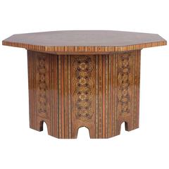 Mid Century Octagonal Syrian Coffee or Cocktail Table