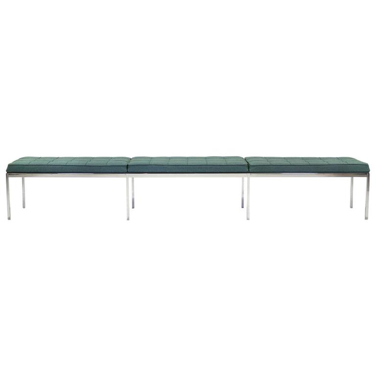 Florence Knoll Long Upholstered Bench at 1stDibs long upholstered seat