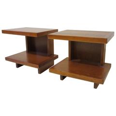 Important Frank Lloyd Wright Usonian Side Tables from the Levin House