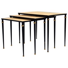 Metal and Parchment Nesting Tables