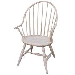 Early 19th Century Painted Extended Arm Windsor Chair