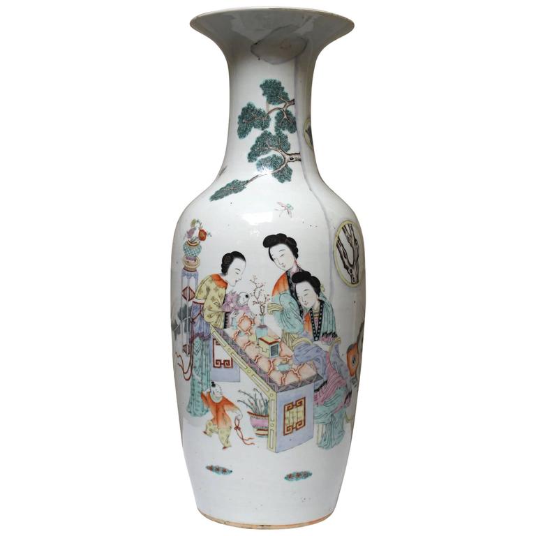 Large Chinese Porcelain Vase For Sale at 1stdibs