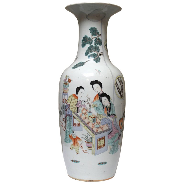 Large Chinese Porcelain Vase For Sale at 1stDibs