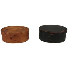 Antique Two Similar Shaker Oval Ditty Boxes