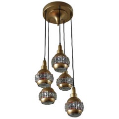 Italian Midcentury Chandelier Attributed to O'luce