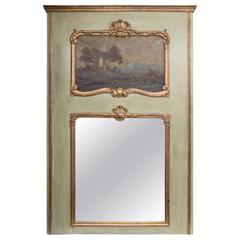 Late 18th Century French Green Painted Trumeau