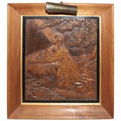 Hand-Carved Jesus Crist Portrait with Custom Frame