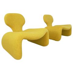 Pair of Yellow Djinn Chairs by Olivier Mourgue, 1965 Airborne, Stanley Kubrick 10