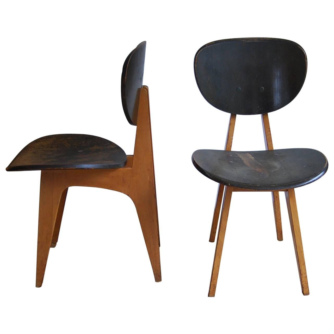 Pair of Side Chairs, Model No. 3221, by Junzo Sakakura