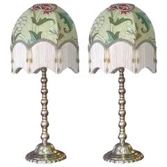 Pair of Edwardian Brass Table Lamps