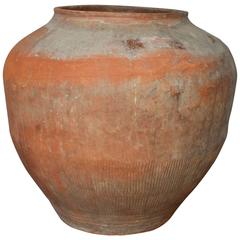 Antique Orange Terracotta Jar