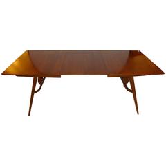Mid-Century Modern Dining Table with Two Leaves