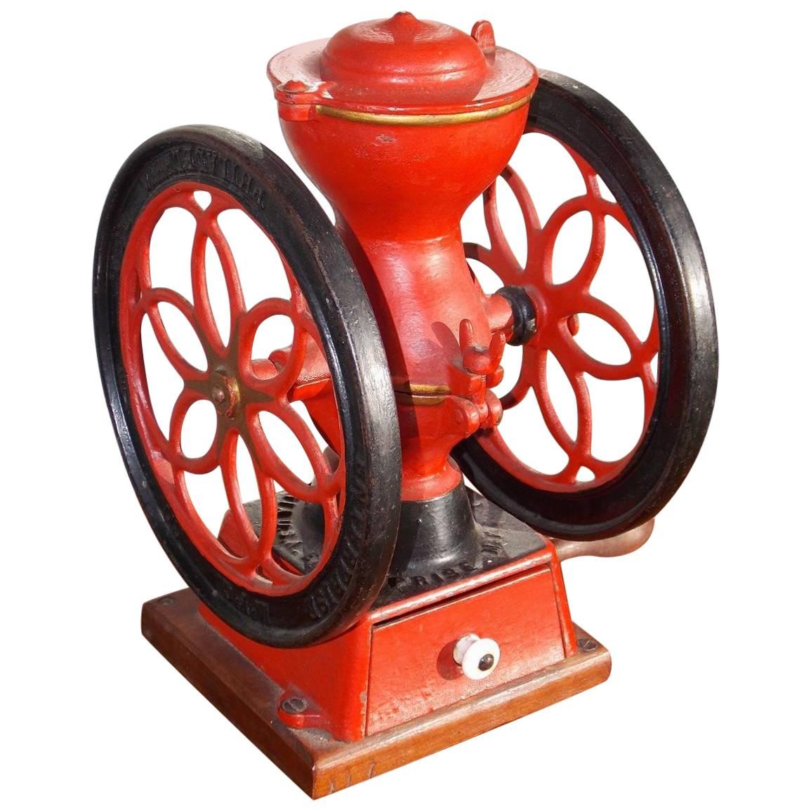 American Cast Iron and Painted Coffee Mill, Enterprise Mfg Co, Phil, Circa 1888