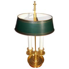 French Brass & Tole Bouillotte Lamp, Circa 1820
