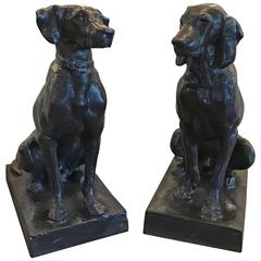 Vintage Pair of Iron Labradors