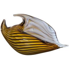 Vintage Venetian Art Glass Sea Shell, circa 1940