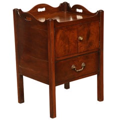 Early 19th Century English, Mahogany Bed Side Table