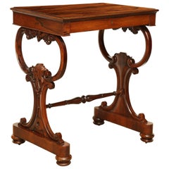 Mid-19th Century English Worktable with Fitted Drawer