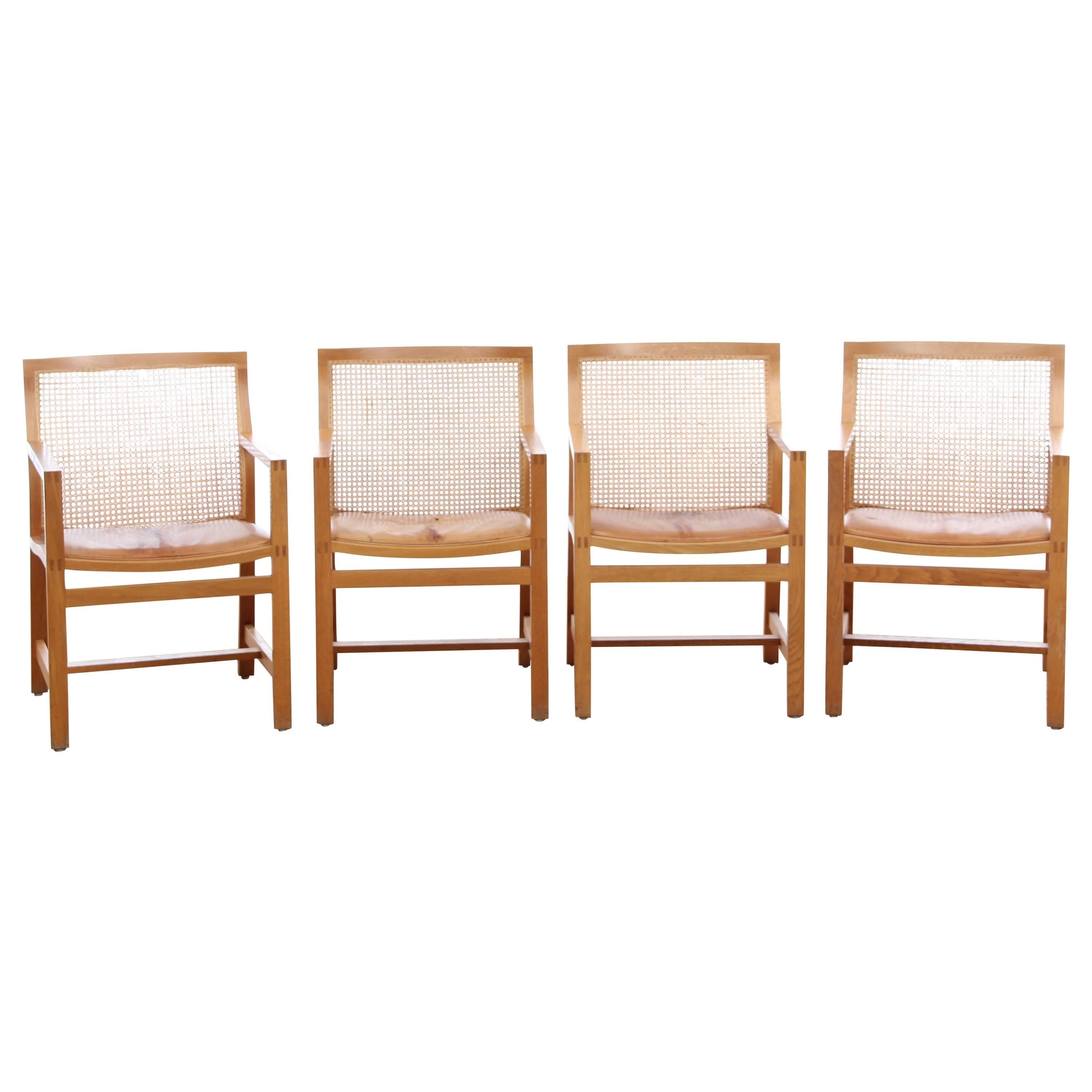 Mid-Century Modern Set of Four Armchairs by Thygesen & Sorensen For Sale