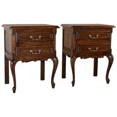 Pair of French Oak Side Tables, circa 1930s