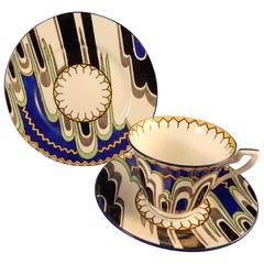 Beautifully Deco English Porcelaine Moderne Tea Set - 39 Pieces Adderley Ware