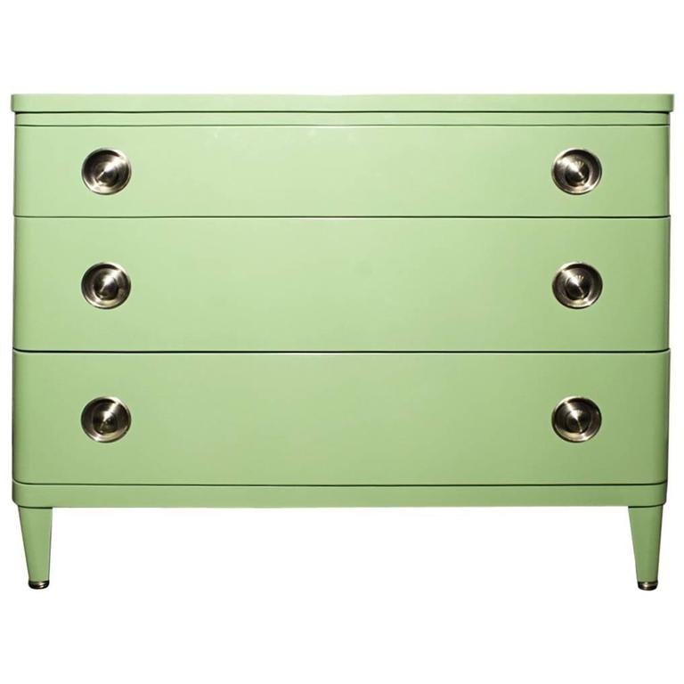 Norman Bel Geddes Art Deco Dresser In Sage Green 1940s At 1stdibs Norman Bel Geddes Art Deco Dresser In Sage Green 1940s For
