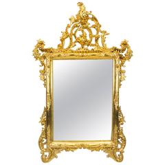 Vintage Stunning Italian Rococo Giltwood Decorative Mirror