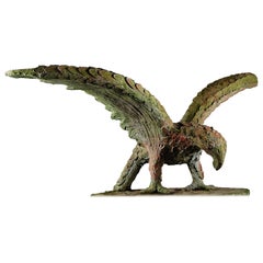 Early 20th Century Handmade Weathered Eagle Sculpture