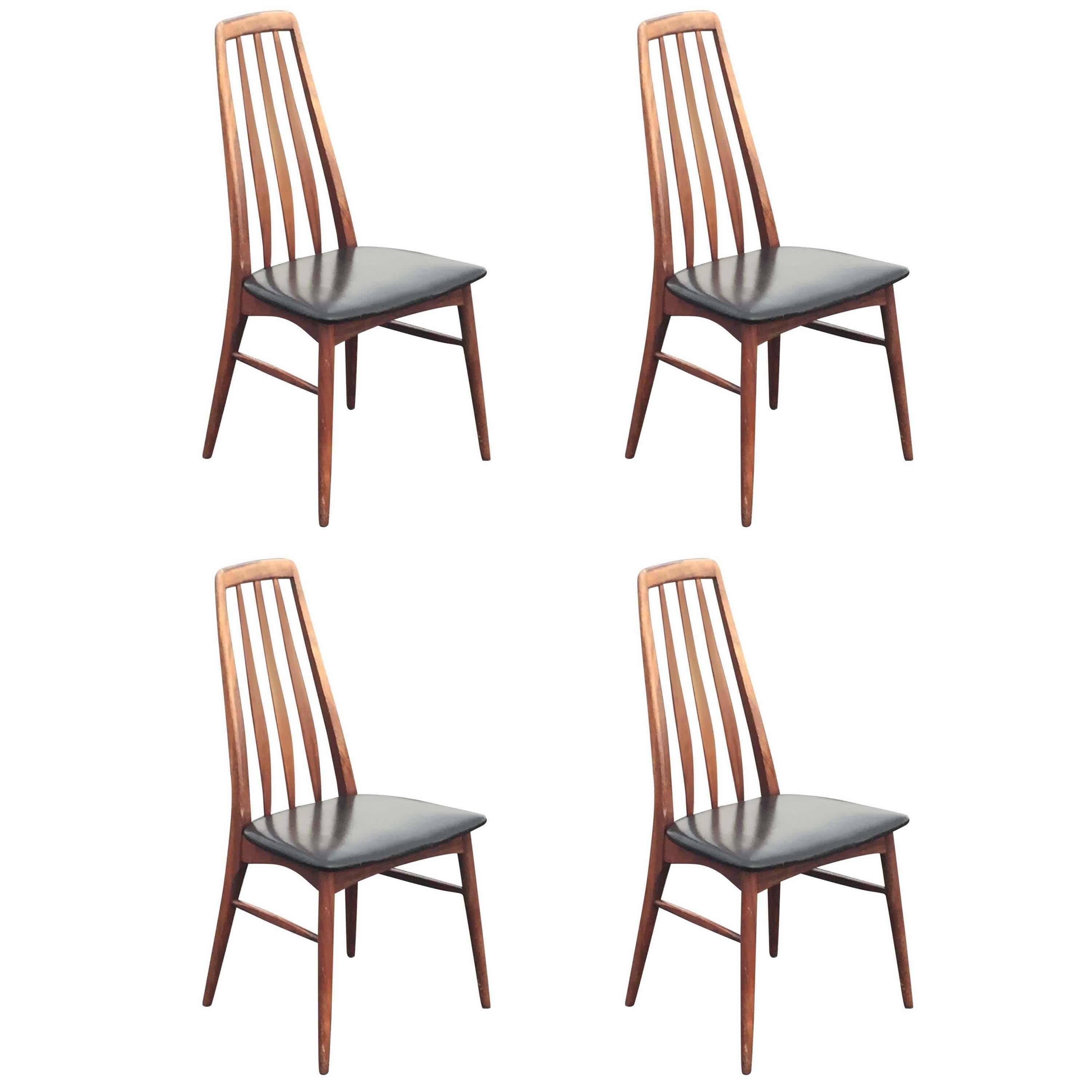 Danish Modern Rosewood Eva Dining Chairs by Koefoeds Hornslet
