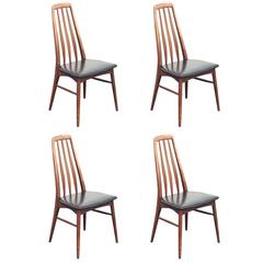 Danish Modern Rosewood Eva Dining Chairs by Koefoeds Hornslet