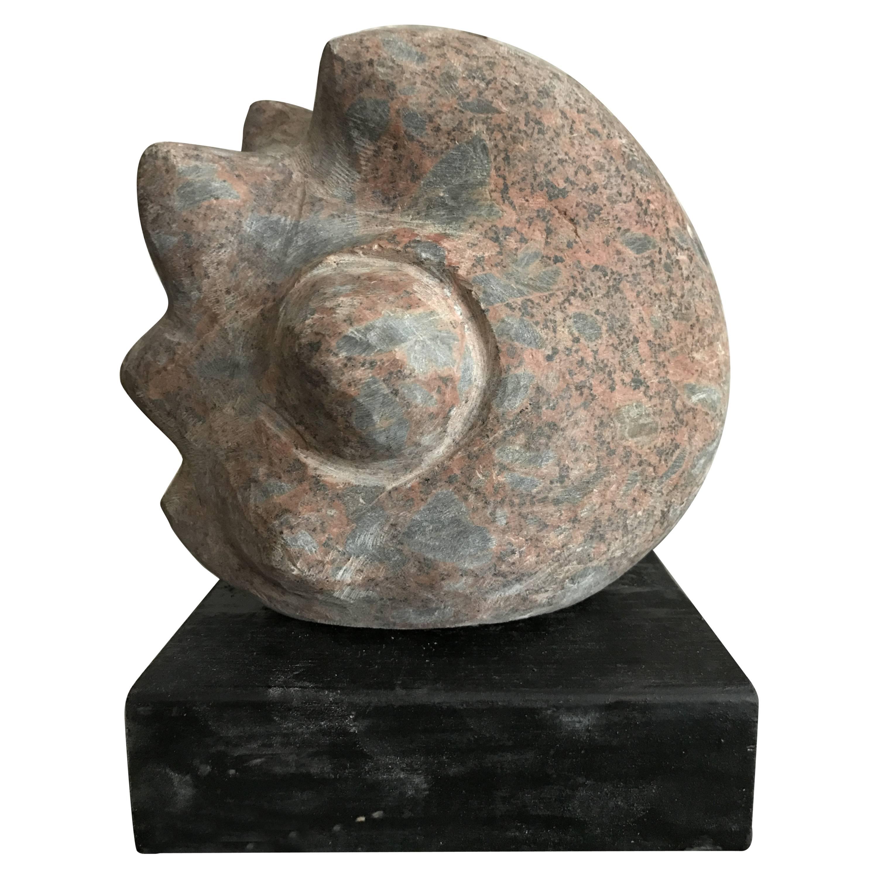 Abstract Sculpture in Granite For Sale