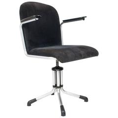 1950s Dutch Industrial Office Desk Chair by W.H.Gispen, Model 356