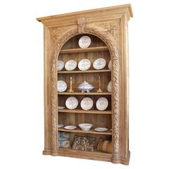 French, 18th Century, Oak Bibliotheque Book Case and Display Cabinet