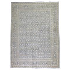 Blue Persian Tabriz Room Size Carpet 8
