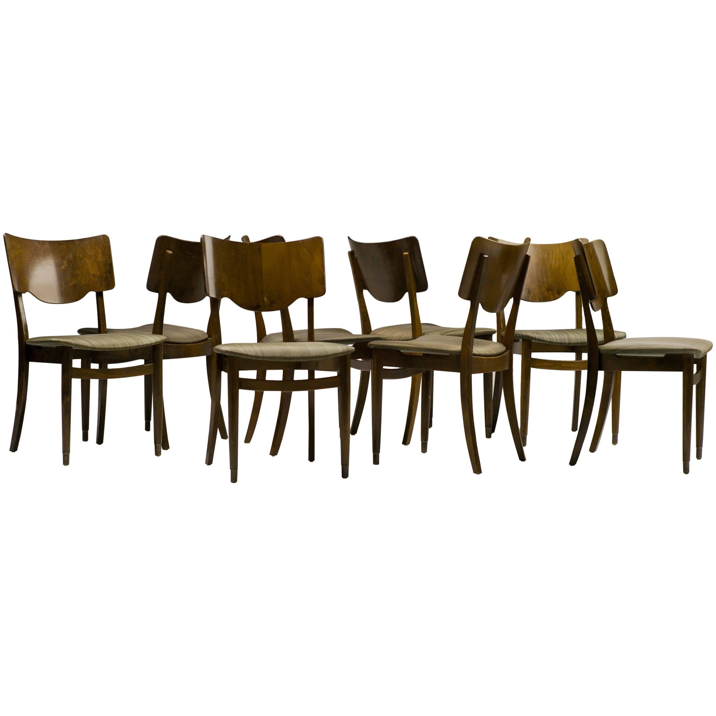 Set of Eight Scandinavian Dining Chairs