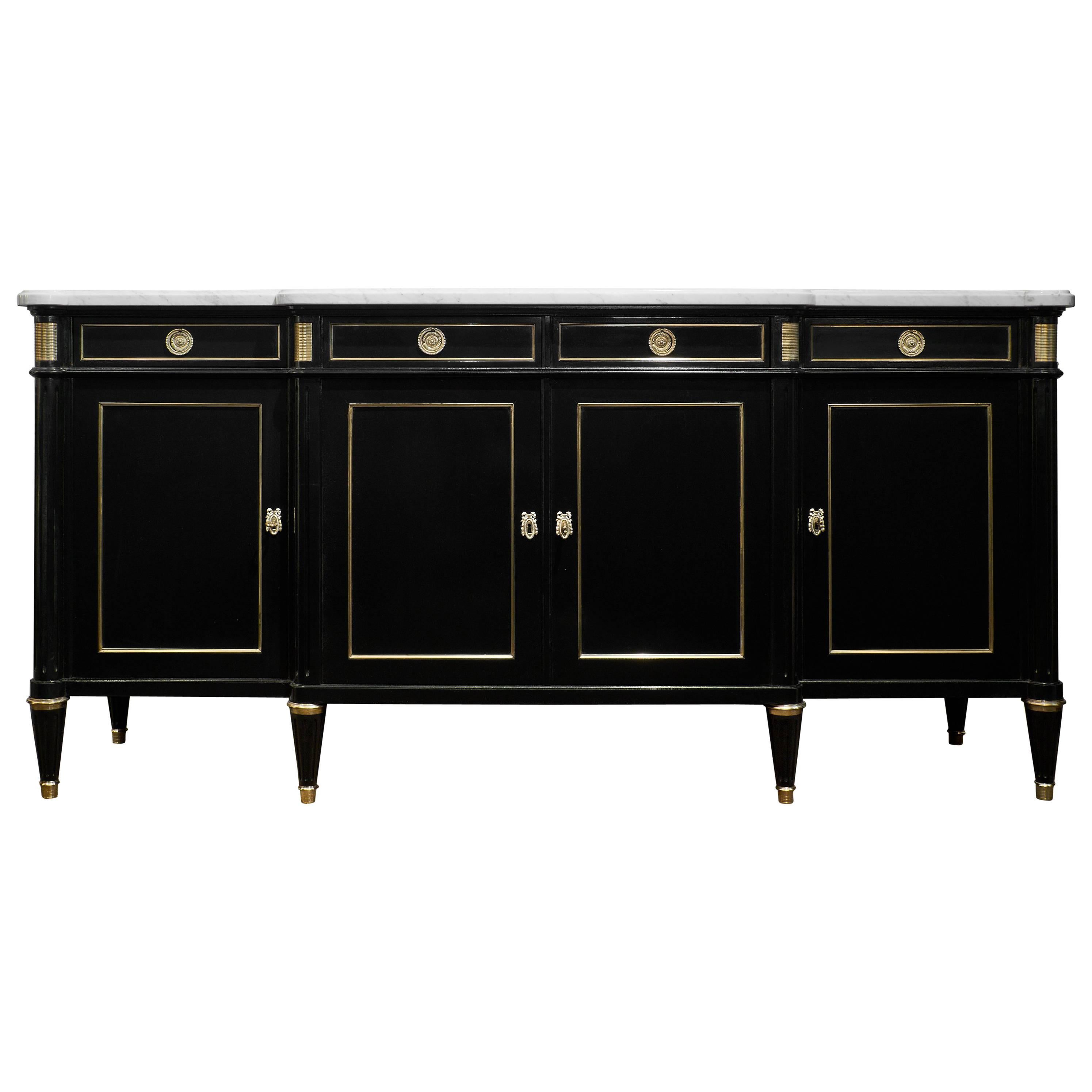 French Louis XVI Buffet with Marble Top in the manner of Maison Jansen