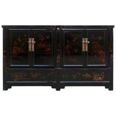 Fine Black Lacquer Sideboard with Gilt Motif 2