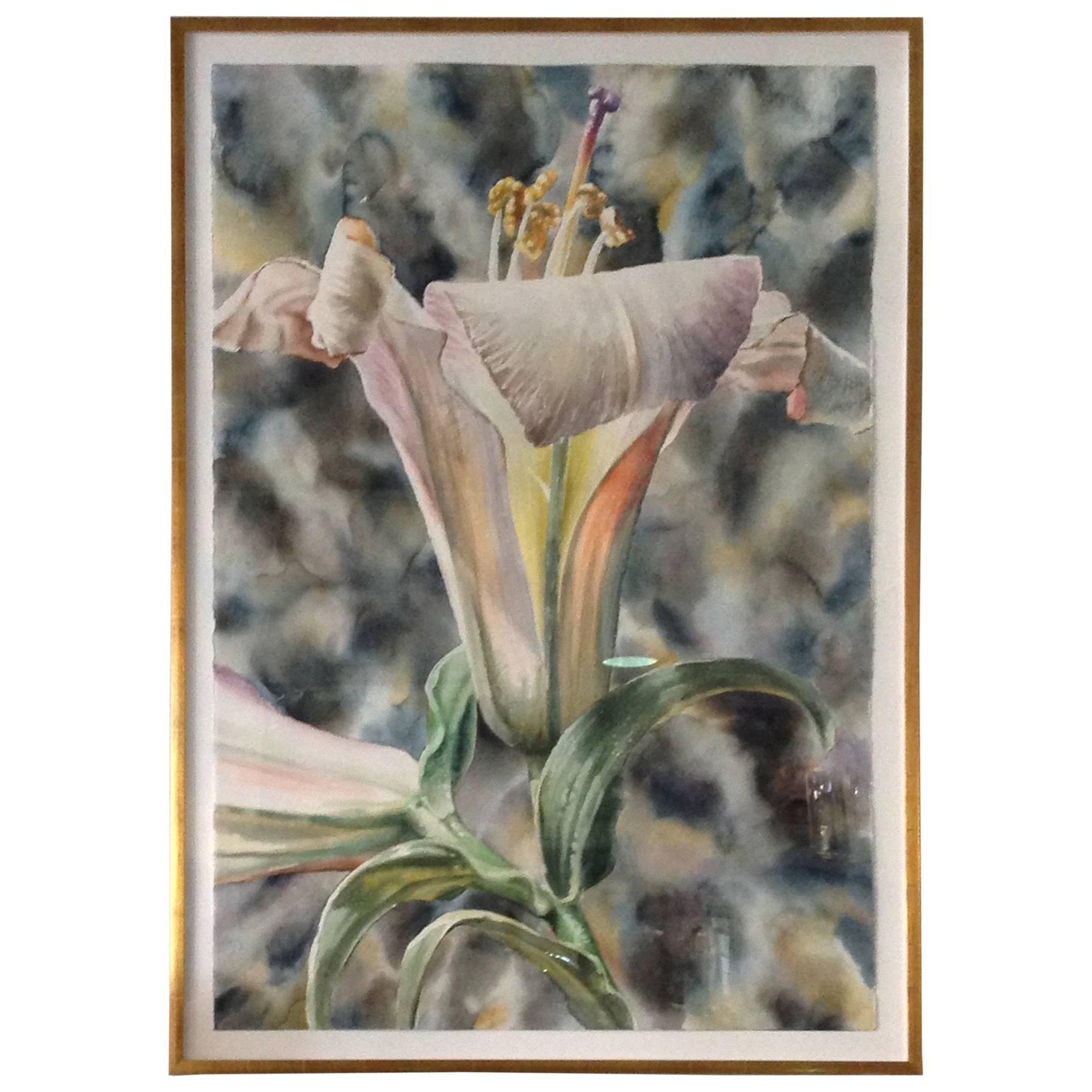 Anstis Lundy Lily Watercolor For Sale
