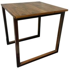 Danish Modern Rosewood Small End Cocktail Table