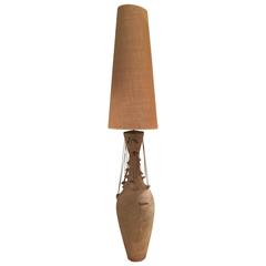 Monumental and Unique Studio Pottery 1960s Lamp 10