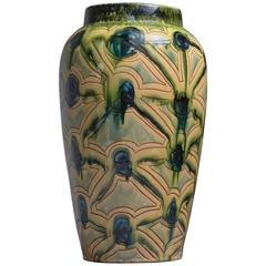 Antique Large Art Deco Vase by Kupittaan Savi, Finland, 1920s
