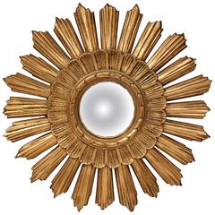 Mid-20th Century French Sunbust Mirror with Gilt