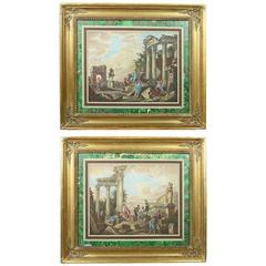 Pair of French Empire Framed Prints in Period Frames