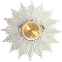 Used Original 1948 Baccarat Crystal Sun Clock