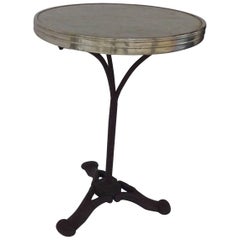 French Gilt-Metal Mounted Marble and Cast-Iron Bistro Table