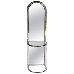 Retro Pace Collection Entryway Free Standing Racetrack Mirror