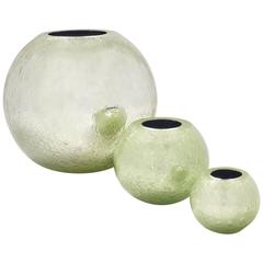 Murano Glass "Pulegoso" Set of Vases