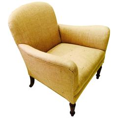 19th Century English Late Regency Mahogany Upholstered Armchair